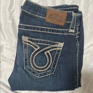 Big Star Blue Boot Cut Jeans with Stylish Stitching